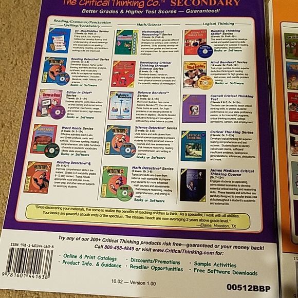 Critical thinking workbooks image